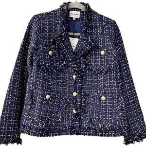 Leo & Ugo Navy Tweed Chanel style jacket